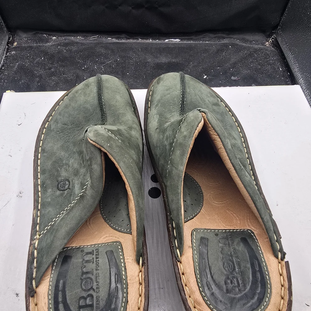 Born‎ Men's Green Leather Slip-On Shoes